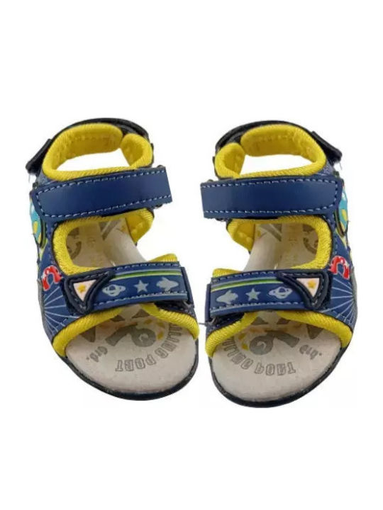 Kinder Sandalen Franco mit Klettverschluss & Lichtern Blau