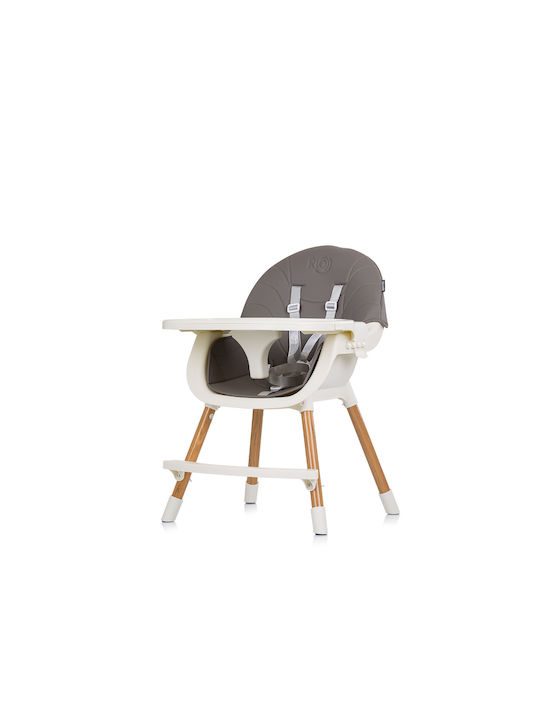 Chipolino Highchair 2 in 1 & Leatherette Seat Gray