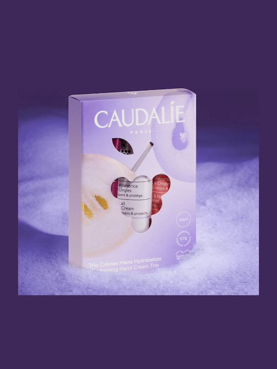 Caudalie Moisturising Hand Cream Trio Skin Care Set for Moisturizing 3pcs