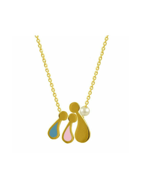 Amor Amor Necklace Family from Gold Plated Silver