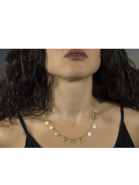 Theodora's Jewellery Colier Din Argint Plăcut Cu Aur