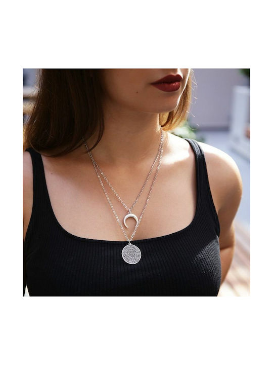 Amor Amor Necklace Double from Steel