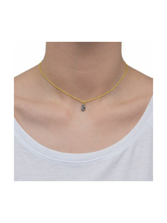 Amor Amor Halskette Monogramm aus Vergoldet Silber