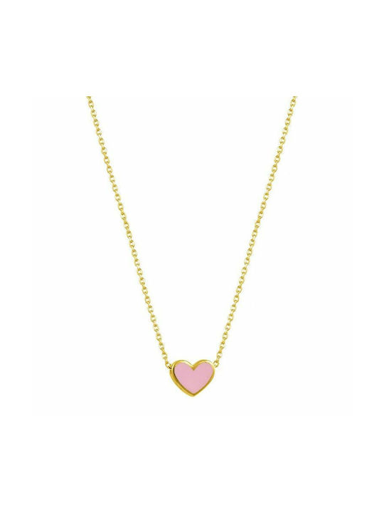 Amor Amor Necklace with design Heart from Gold Plated Silver