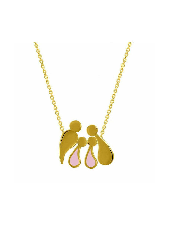 Amor Amor Necklace Family from Gold Plated Silver