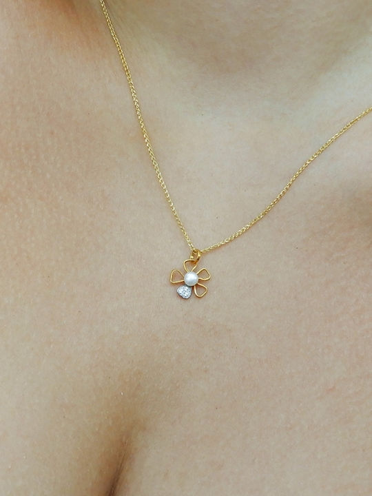 Polytimo Charm aus Gold 14K mit Perlen