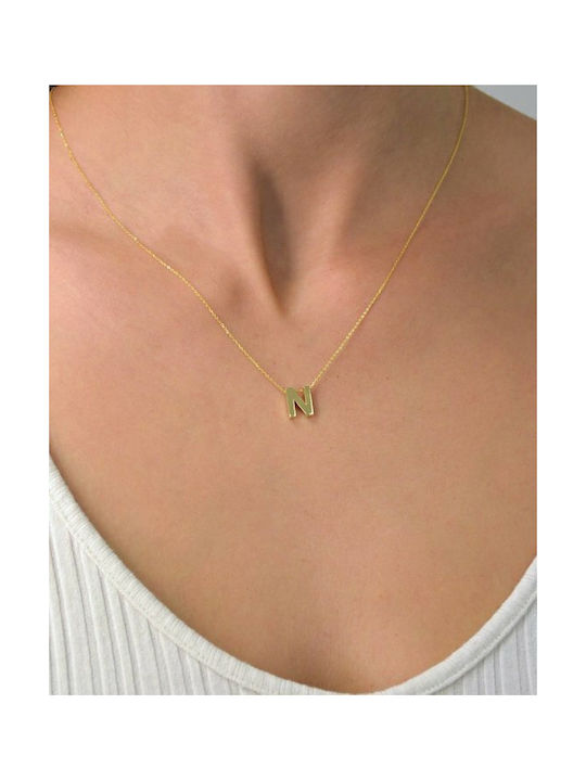 Savvidis Necklace Monogram from Gold 14K