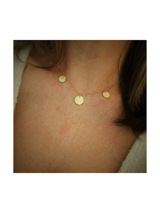 Polytimo Necklace Double from Gold Plated Silver