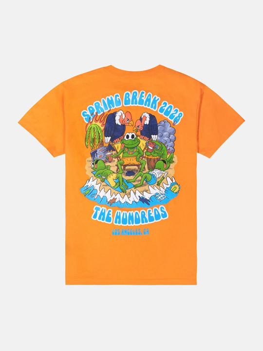 The Hundreds Ανδρικό T-shirt Κοντομάνικο Πορτοκαλί