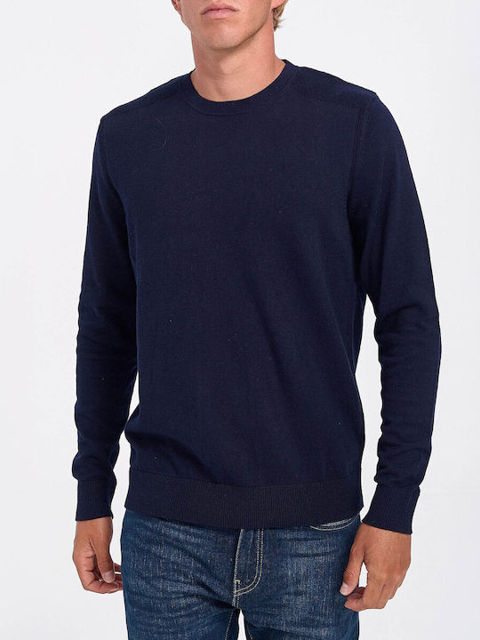 Selected Crew Neck B Noos Herren Langarm-Pullover BLUE