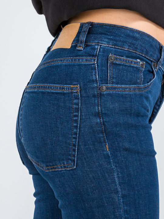 Damenjeans in Enger Passform Abstract Blue