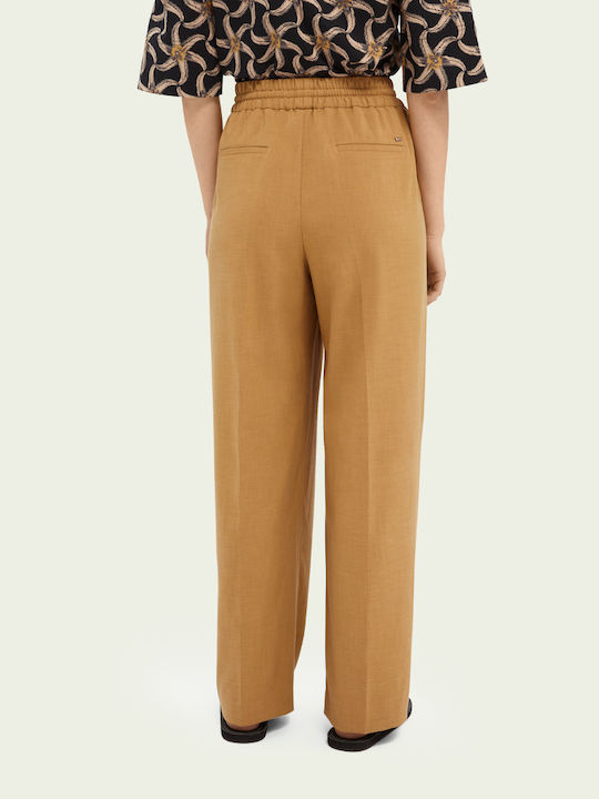 Scotch & Soda Summer Women's Fabric Trousers Khaki