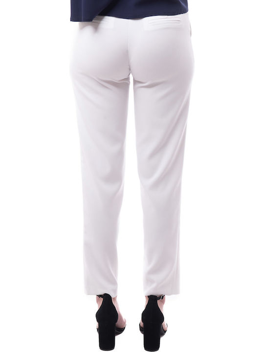 C. Manolo Women's Fabric Trousers White