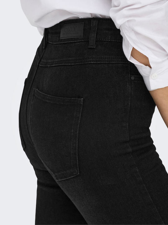 Hw Hoch tailliert Damenjeans in Enger Passform Black