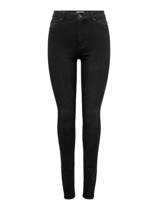 Hw Hoch tailliert Damenjeans in Enger Passform Black