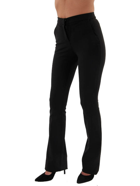 Dama Tesatura Pantaloni Evazați Black