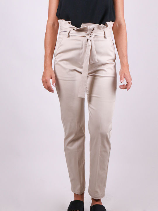 Pants Γυναικείο Υφασμάτινο Παντελόνι Μπεζ