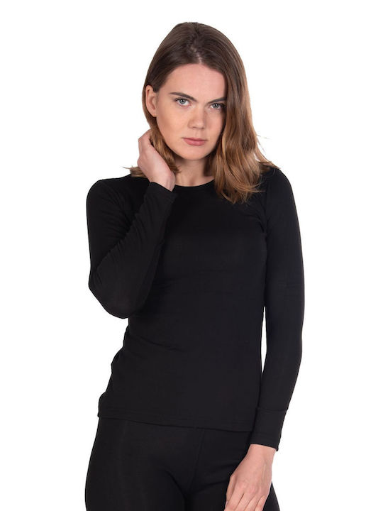 Namaldi Damen Thermo Langarmshirt Schwarz