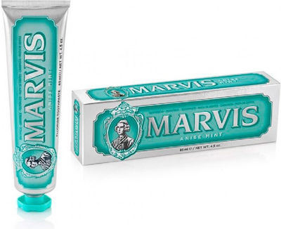 Marvis Anise Mint Pastă de dinți pentru Ulitis , Placă și Cavități 10ml