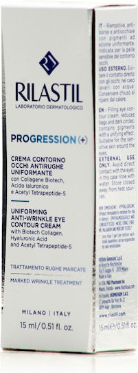 Rilastil Progression Cremă de Ochi pentru Cearcăne Anti-îmbătrânire Tonifiere și Strălucire 15ml
