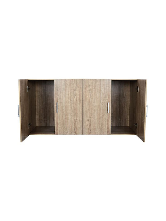 Freebox Rechteckig Loft-Schrank aus Spanplatte Sonoma 120x42cm FB9352.02 1Stück