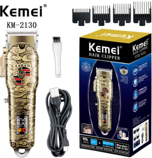 Kemei Rechargeable Hair Clipper Gold KM-2130