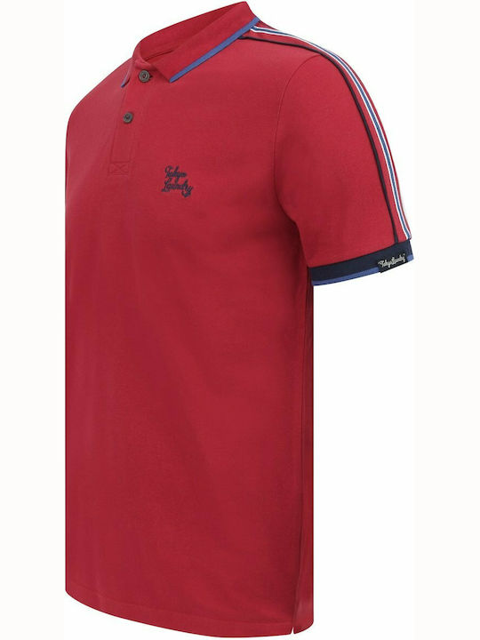 Tokyo Laundry Herren Kurzarmshirt Polo ''Rio Red''