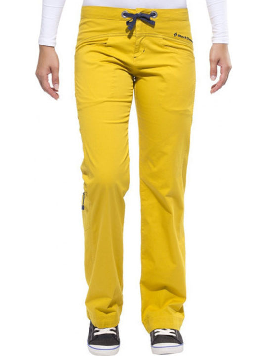 Black Diamond Credo Women's Climbing Long Trousers Yellow