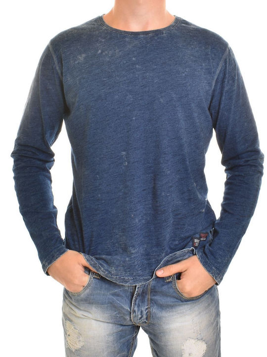 Devergo Men's Long Sleeve Blouse Blue