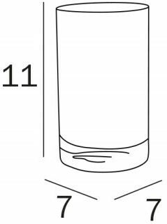 Inda Mito Tabletop Cup Holder Glass Black