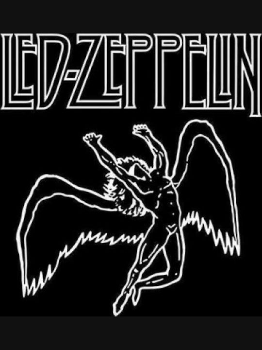 Takeposition Φούτερ Ζακέτα με Κουκούλα Led Zeppelin Μαύρη