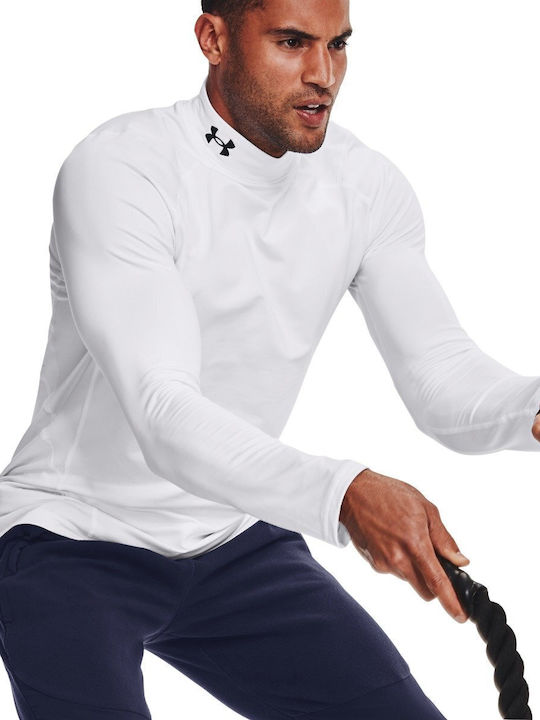 Under Armour Ανδρική Ισοθερμική Μακρυμάνικη Μπλούζα Compression Λευκή