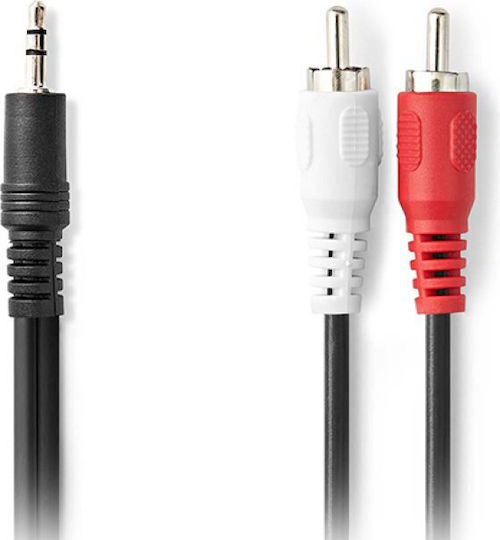 Nedis Cable 2x RCA male - 2x RCA male 2m CAGL22200BK20
