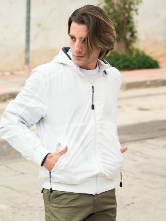 Beltipo Мъжко яке Casual Водоустойчиво White