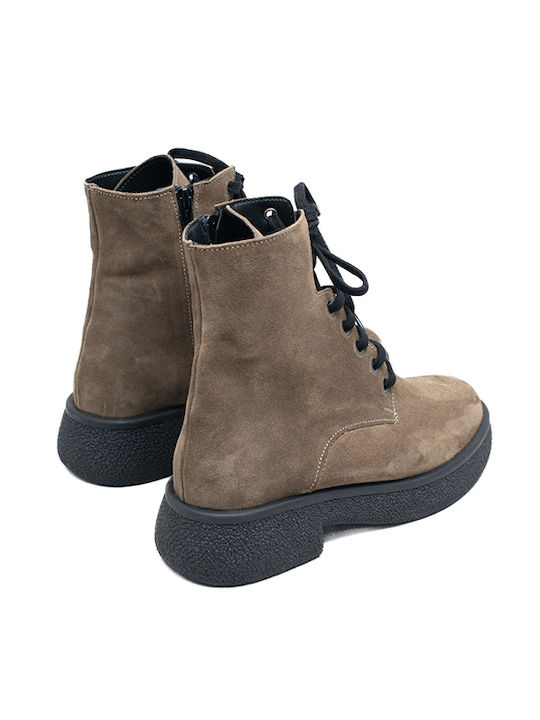 Suede Γυναικεία Αρβυλάκια Χακί