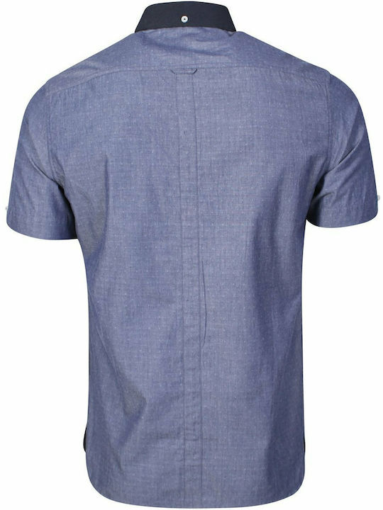 Tokyo Laundry Men's Shirt Short Sleeve Blue Chambray