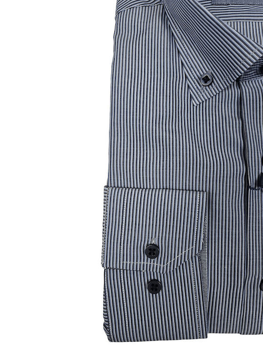 Poli Gianni Men's Shirt Long Sleeve Striped RIGE (striped)