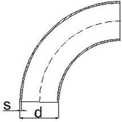 Γωνία Σωλήνα Inox 89mm 55.0230