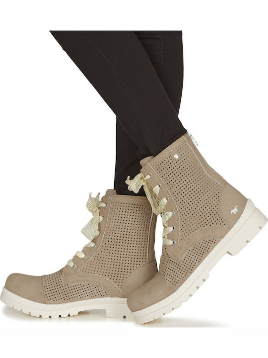 Stiefeletten Damen Beige