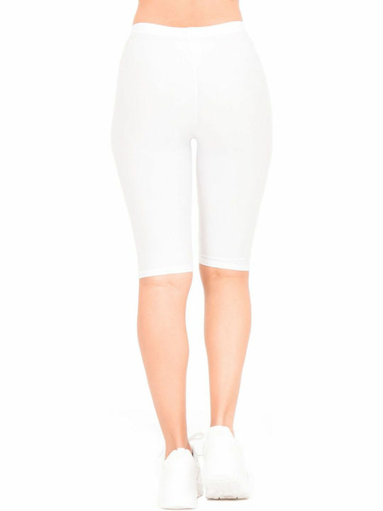Women's Legging Shorts White