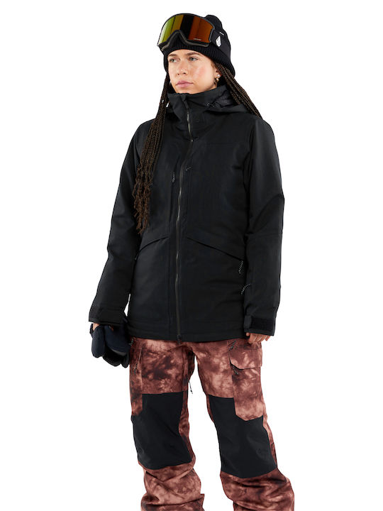 Volcom Women's Short Puffer Jacket for Winter Black.