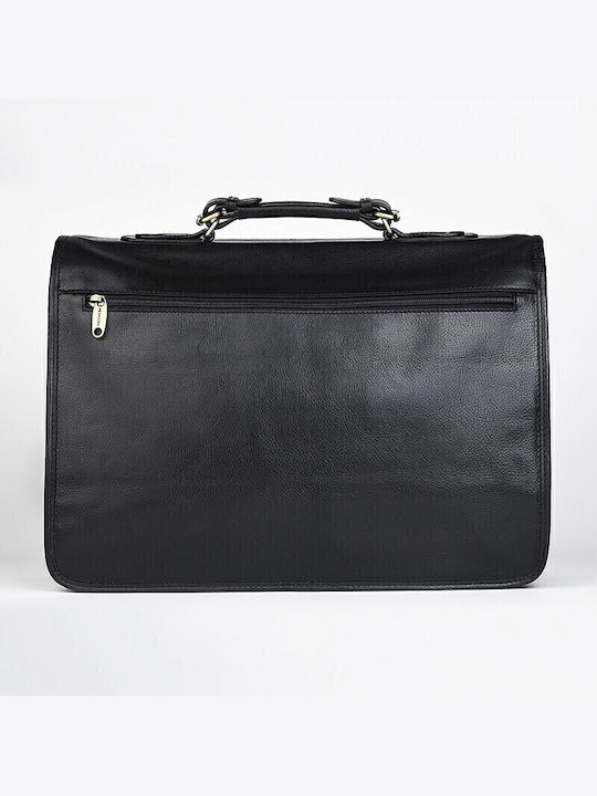 Leder Herrentasche Geldbörse Schwarz