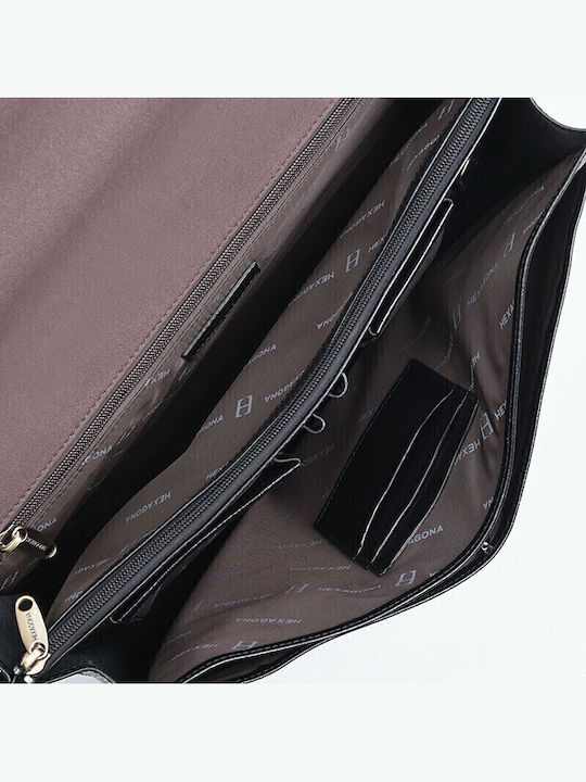 Leder Herrentasche Geldbörse Schwarz