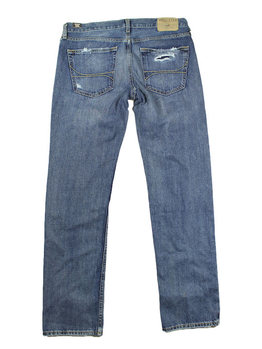 Hollister Men's Jeans Pants in Straight Line Blue