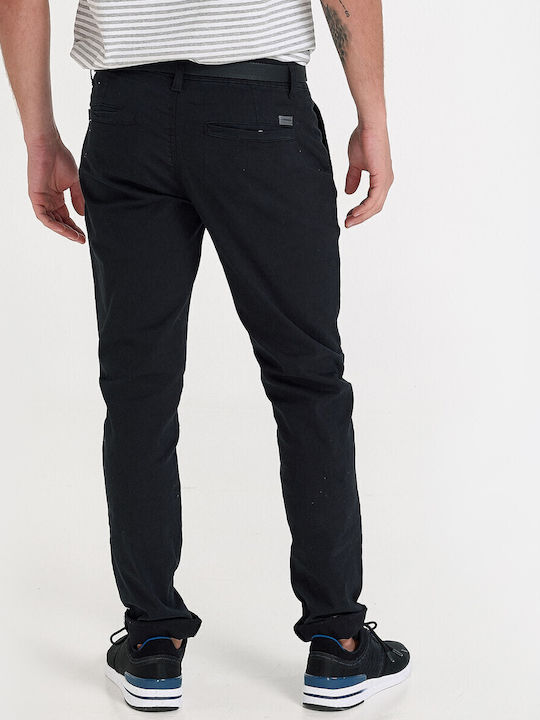 Pantaloni Bărbați Chino Elastic Slim Fit Negru