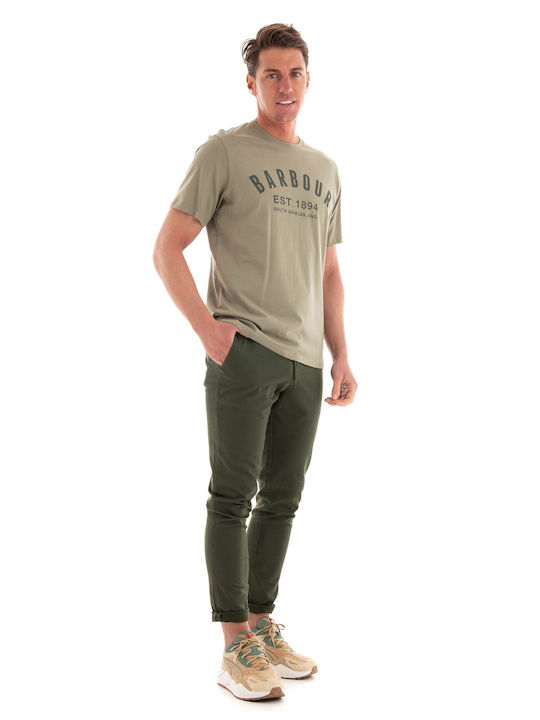 Dstrezzed Men's Trousers in Tapered Line Dark Olive Green