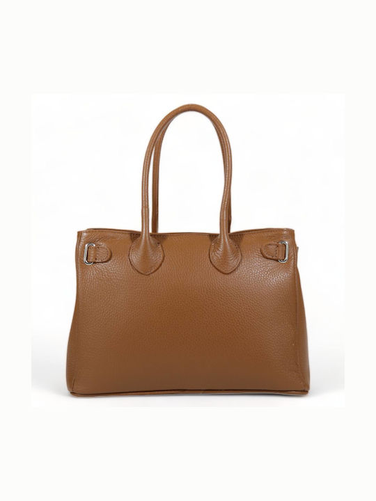 Passaggio Leather Leather Women's Bag Tote Handheld Tabac Brown