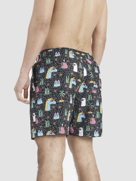 Boardies Bărbați Înot Șorturi BLACK (Black) Monocrom