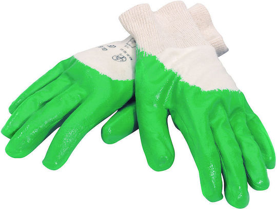 Lux Tools Gloves for Work Garden Green Nitrile 1pcs