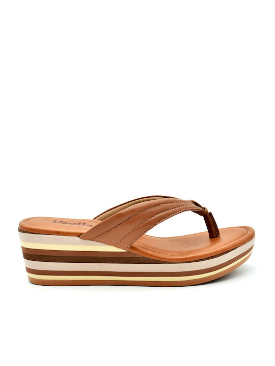 Usaflex Women's Flip Flops Brown